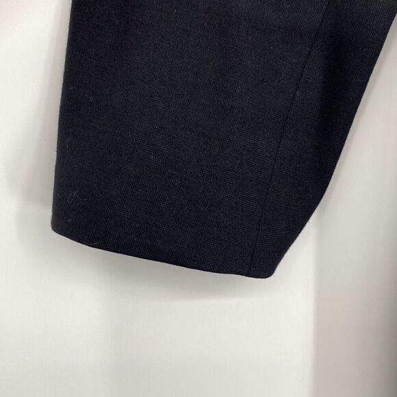 Chico's Women's Long Sleeve Rayon Blend Snap Down Long Coat Jacket Black Size 8 - Picture 4 of 14